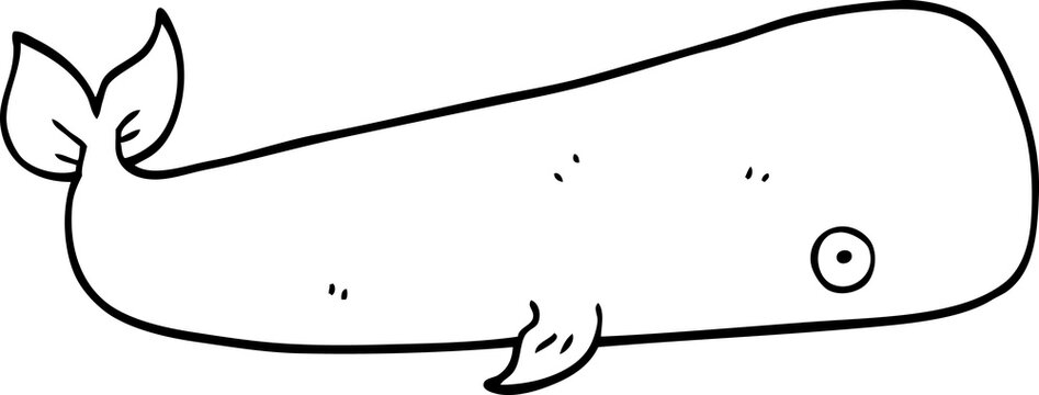 recommend clip art: line drawing cartoon sea whale