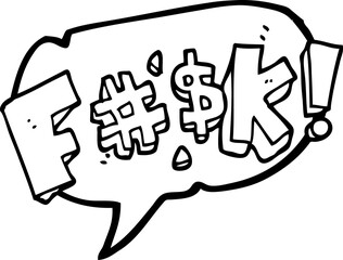 speech bubble cartoon swearword