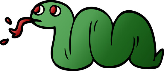 cartoon doodle snake