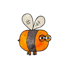 textured cartoon angry bee