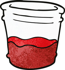 cartoon doodle glass of drink