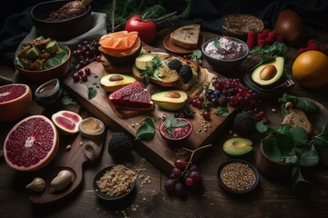 Obraz na płótnie Canvas Healthy Food Eating. Generative AI