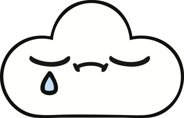 cute cartoon sad cloud