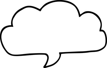 line drawing cartoon cloud speech bubble