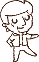 Male Model Charcoal Drawing