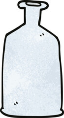 cartoon doodle clear glass bottle