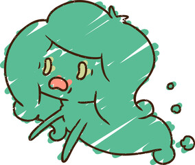 Spooky Ghost Chalk Drawing