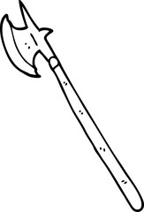line drawing cartoon medieval weapon