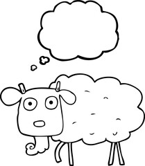 thought bubble cartoon muddy goat