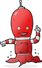 cartoon alien spaceman