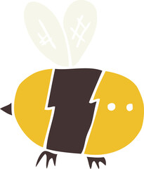 flat color style cartoon bee