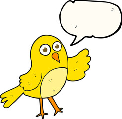 speech bubble cartoon bird
