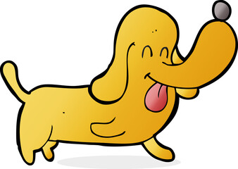 cartoon happy dog