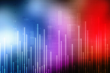 2d rendering Stock market online business concept. business Graph 