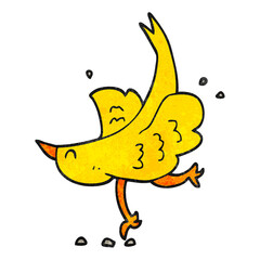 textured cartoon bird