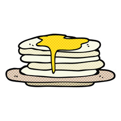 cartoon stack of pancakes