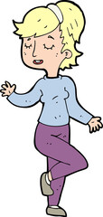 cartoon dancing woman