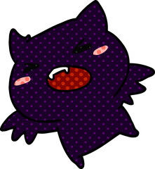 cartoon of a kawaii cute bat