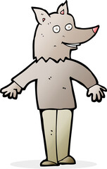 cartoon happy werewolf