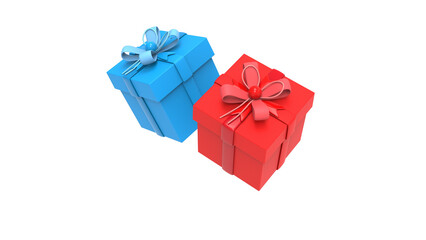 Obraz premium gift box top view without shadow 3d render