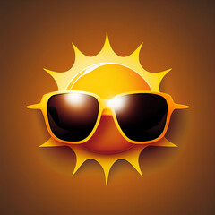 Sunglasses in sunglasses. Hot summer. AI generation.