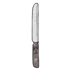 textured cartoon cutlery knife