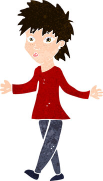 recommend clip art: cartoon woman shrugging shoulders