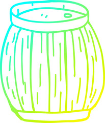 cold gradient line drawing cartoon barrel