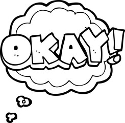 thought bubble cartoon okay symbol