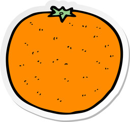 sticker of a cartoon orange