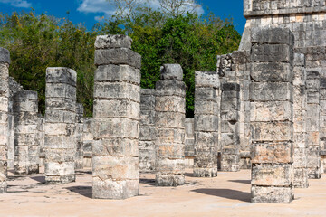 Fototapeta na wymiar The ancient Mayan city of Chichen Itza in Mexico on the Yucatan Peninsula