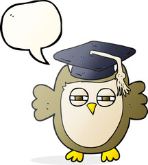speech bubble cartoon clever owl