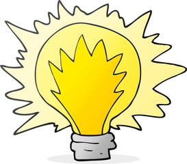 cartoon light bulb