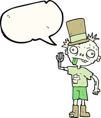 speech bubble cartoon zombie