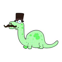 cartoon posh dinosaur