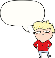 cartoon impatient man and speech bubble