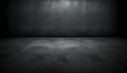 black room background abstract with Gradient in empty room studio, black background for product show, digital ai art	
