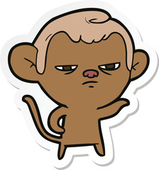 sticker of a cartoon monkey