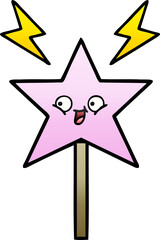 gradient shaded cartoon magic wand