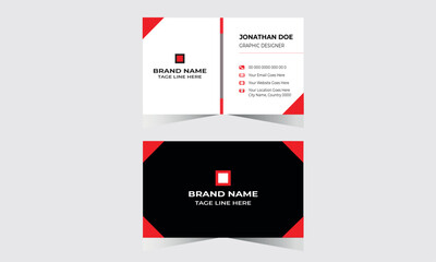 Naklejka na ściany i meble Corporate Modern Business Card Design Template Creative and Clean Business Card Name Card Visting Card Simple Flat Vactor Design Vactor Illustration Print Template
