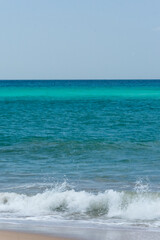 Sea view from the shore. blue sea. tropical sea. Beach. Walk along the shore of the beach.

