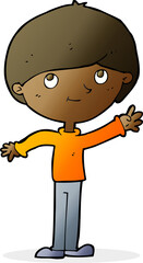 cartoon happy boy