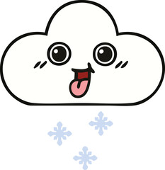 cute cartoon snow cloud
