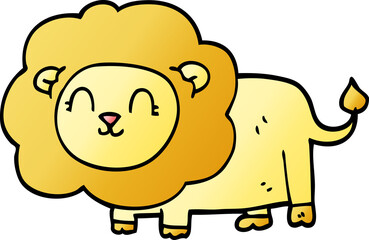 cartoon doodle lion