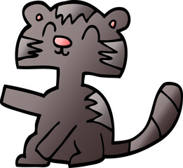 funny cartoon doodle cat