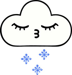 comic book style cartoon snow cloud