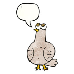 texture speech bubble cartoon bird