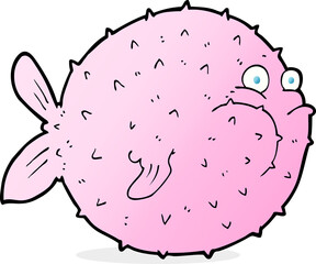 cartoon puffer fish