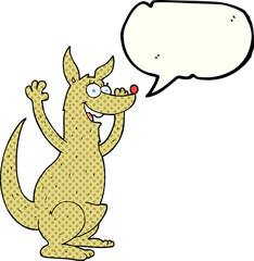 comic book speech bubble cartoon kangaroo