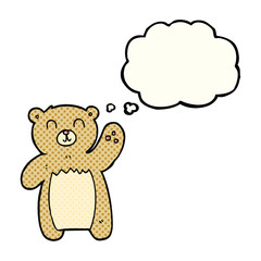 thought bubble cartoon teddy bear